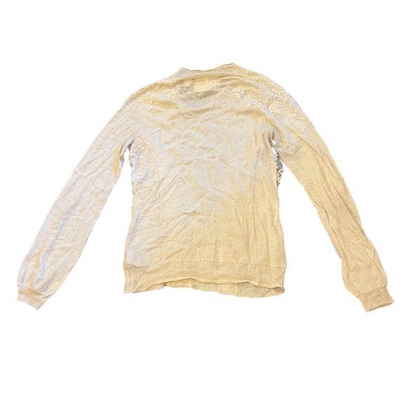 Angle of the North Cream Sweater crochet, braiding and lace appliqués - Picture 2 of 8